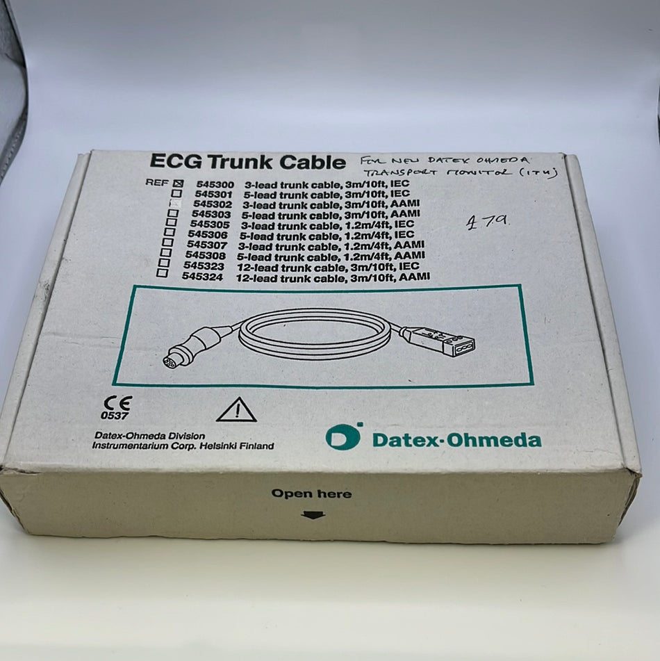 Datex Ohmed ECG trunk cable 545300 Cardiocap S/5