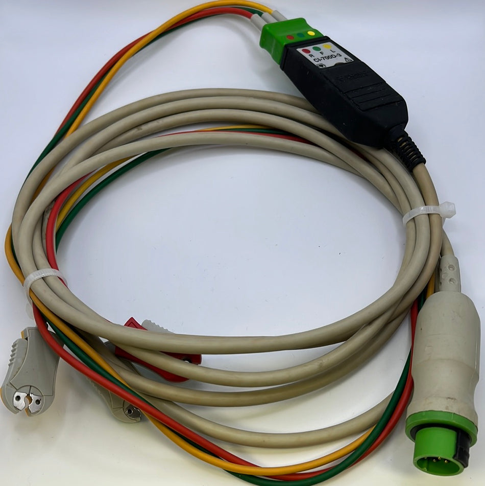 Fukuda Denshi CI-700D-3 Cable ECG 3 voies Dynascope 7100