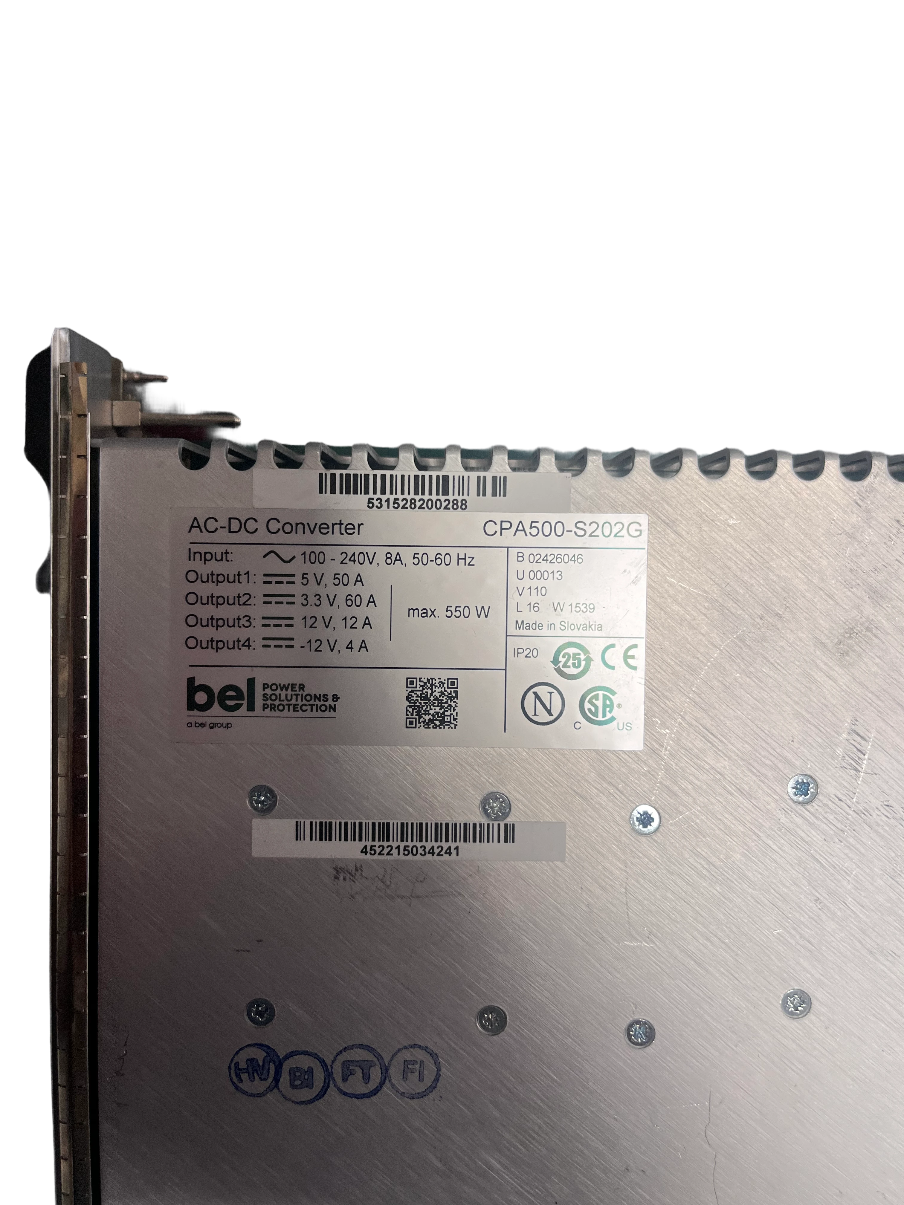 Bel Power Solutions CPA500-S202G